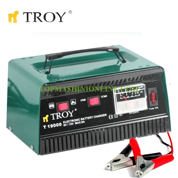 Зарядно за акумулатор Troy T 19000 6 V-12 V DC, 8 A - 6.5 A image