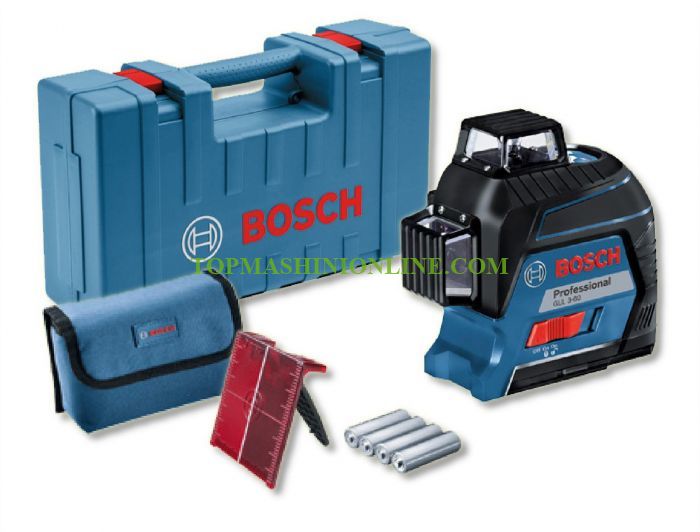 Линеен лазерен нивелир с 3 червени лъчи Bosch GLL 3-80 Professional 30 м, ± 0.2 мм/м, 0 601 063 S00 image