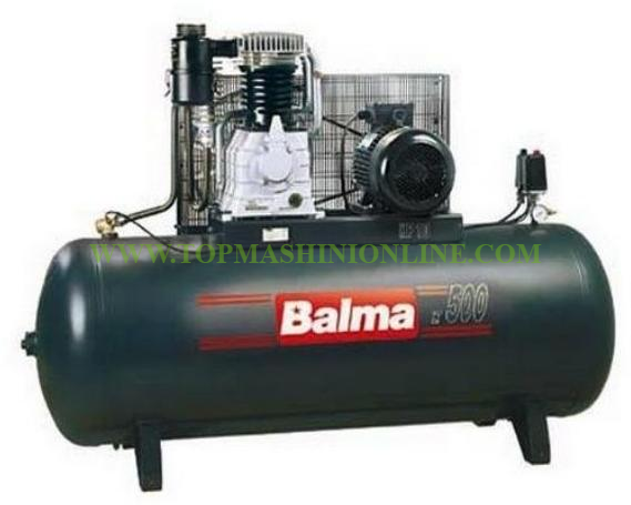 Трифазен бутален компресор Balma NS 59S/500 7.5 kW, 500 л, 11 bar, 400 V, 1210 л/мин image