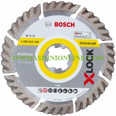 Диамантен диск за сухо рязане Bosch X-LOCK Standard for Universal Ø 125 x 22.20 мм, 2 608 615 166 image