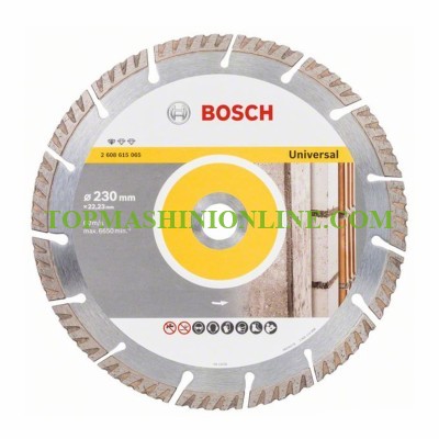 Диамантен диск за сухо рязане Bosch Standard for Universal Ø 230 x 22.23 мм, 2 608 615 065 image