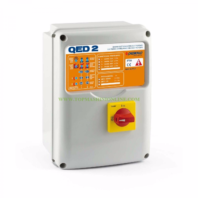 Трифазно табло за управление на две дренажни помпи QED2-TRI City Pumps 3700 W, 5 к.с., 400 V, 2-8 A image