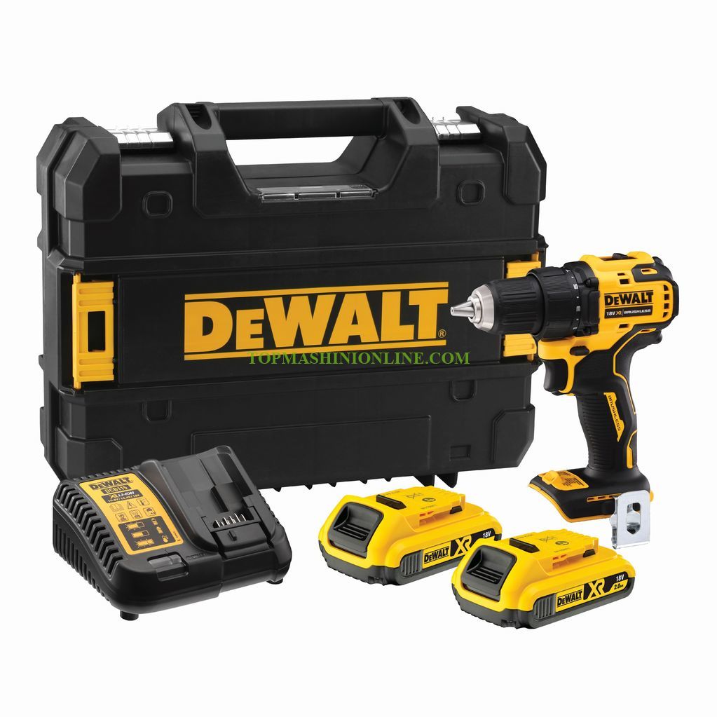 Безчетков акумулаторен винтоверт DeWALT DCD708D2T 2x 18 V, 2.0 Ah, Li-ion, 65 Nm в куфар TSTAK image