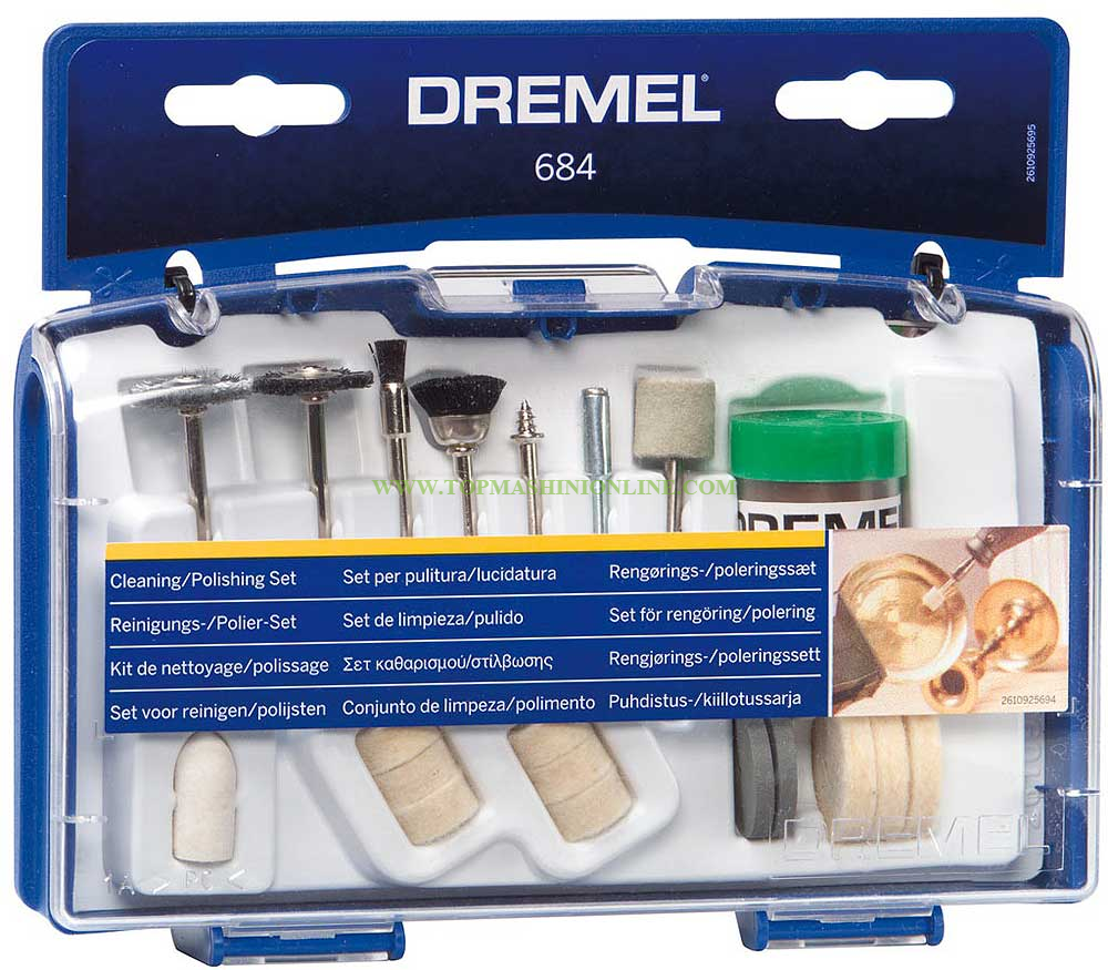 Комплект накрайници за шлифовалка за почистване и полиране Dremel 684 20 бр., 2 615 068 4JA image