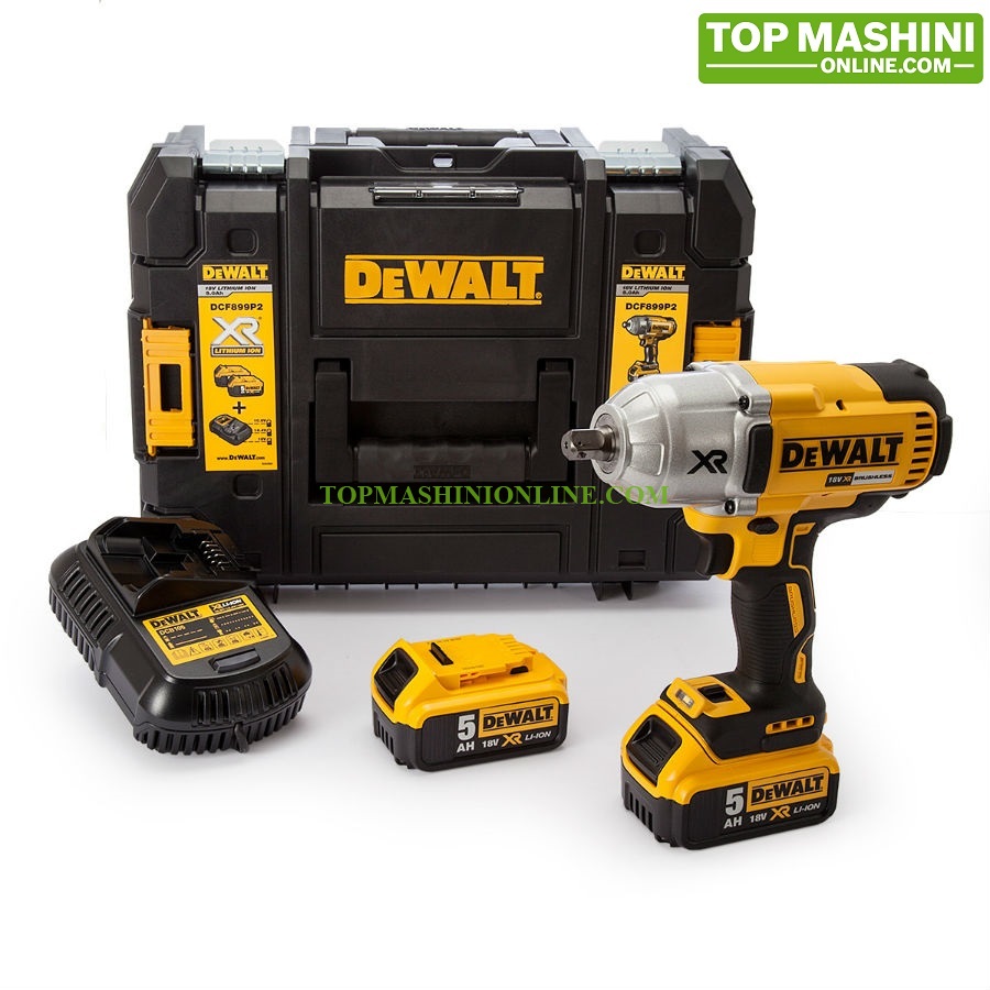 Ударен акумулаторен гайковерт DeWALT DCF899P2 1/2”, 950 Nm, безчетков, 2x18 V, 5.0 Ah, Li-ion, в куфар TSTAK image