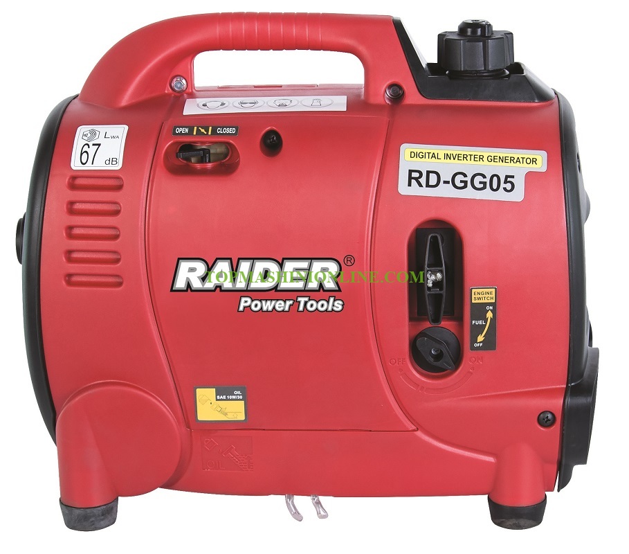 Бензинов инверторен генератор за ток Raider RD-GG05 1.0 KW, 230 V, 53.5 см³, 090102 image