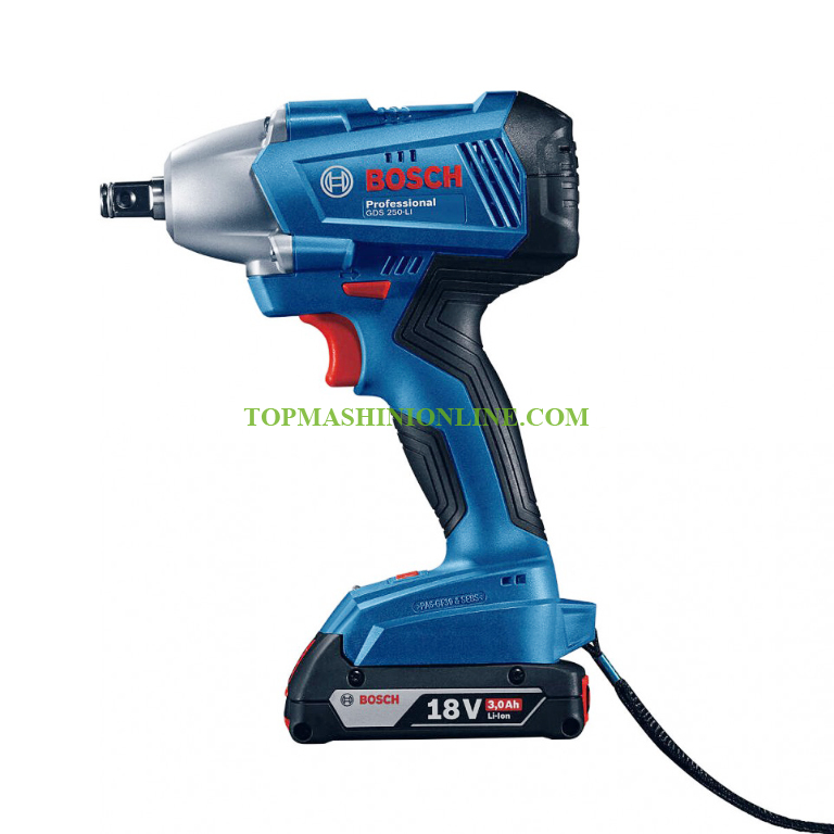 Ударен акумулаторен гайковерт Bosch GDS 250 Li Professional 18 V, 3.0 Ah, Li-Ion, 250 Nm в куфар, 0 601 9G6 120 image