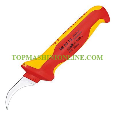 Нож за кабели със сърпообразно острие 1000V VDE Knipex 98 53 13, 190-50 мм image