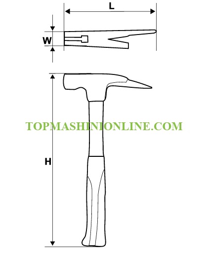 Кофражистки чук с метална дръжка Topmaster 249802 600 гр., 320 мм image