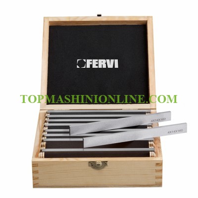 Комплект пластини за настройка движението на супорт Fervi P015 18 бр., 160x4x(10-14-18-22-26-30-34-38-42) мм image