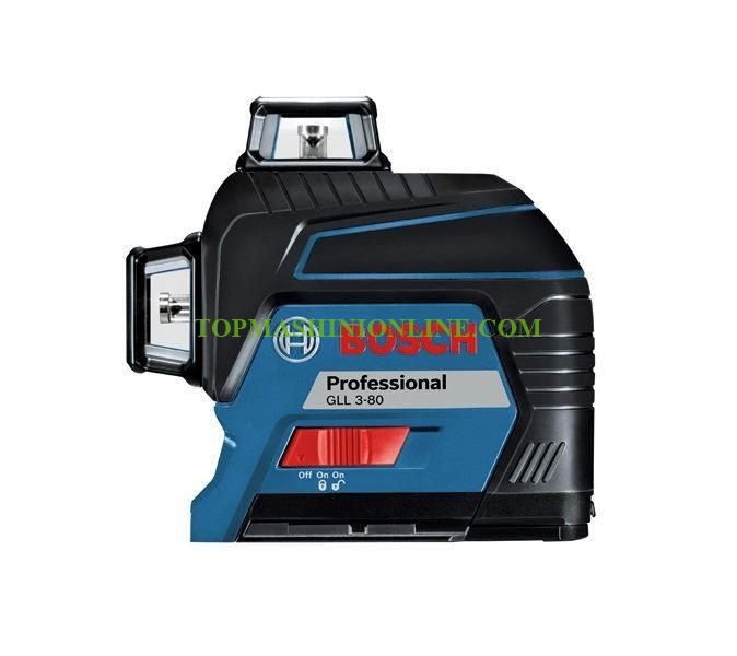 Линеен лазерен нивелир с 3 червени лъчи Bosch GLL 3-80 Professional 30 м, ± 0.2 мм/м, 0 601 063 S00 image