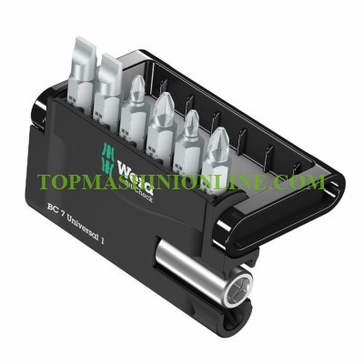 Комплект накрайници с магнитен държач Wera Bit-Check 7 Universal 1 - 7 части, 1/4”, PH/PZ/SB, 05056295001 image