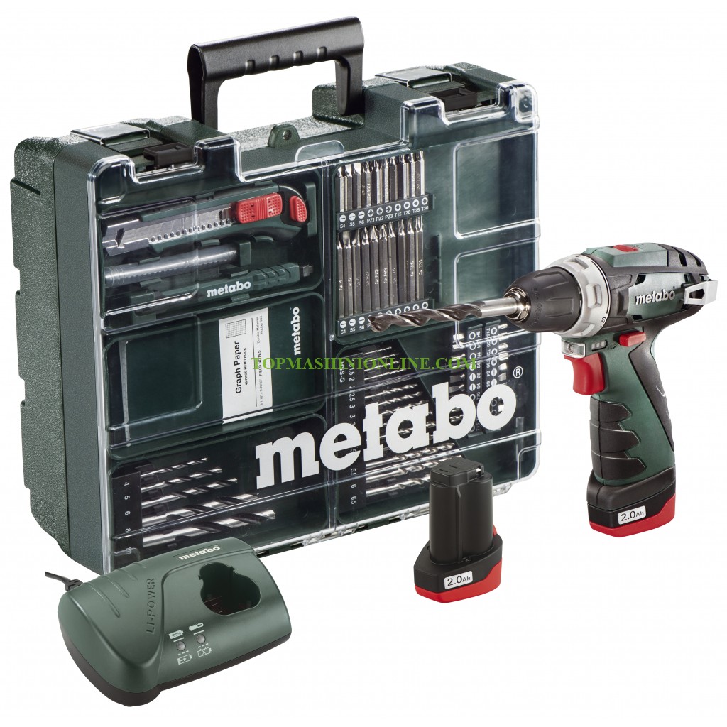 Акумулаторен винтоверт Metabo POWERMAXX BS BASIC SET 10.8 V, 2.0 Ah Li-Ion, 10 мм , 600080880 image