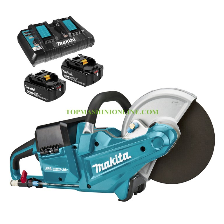 Акумулаторен ъглошлайф-фугорез за бетон Makita DCE090T2X1 18+18 V, 5 Ah, диск с диаметър 230 мм image