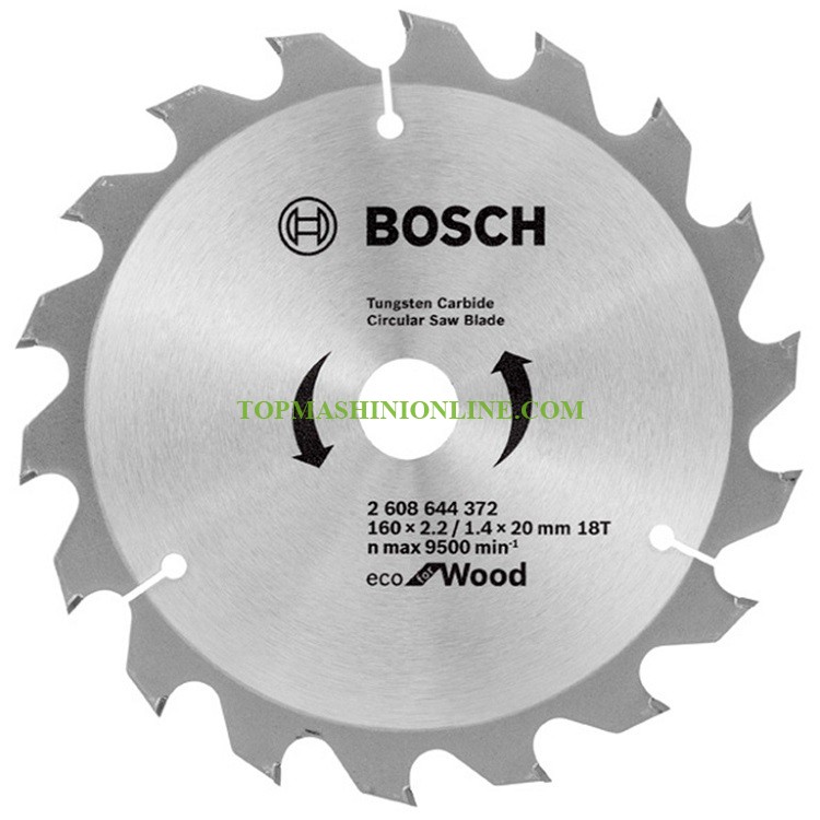 Циркулярен диск за рязане на дърво HM с диаметър 160х20 мм, 18 z Bosch Eco for Wood 2 608 644 372 image