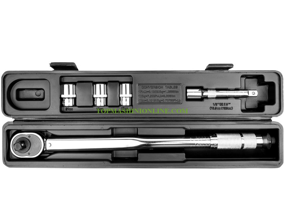 Комплект динамометричен ключ 1/2", 40-210 Nm с 3 вложки и удължител Gude 39010 image