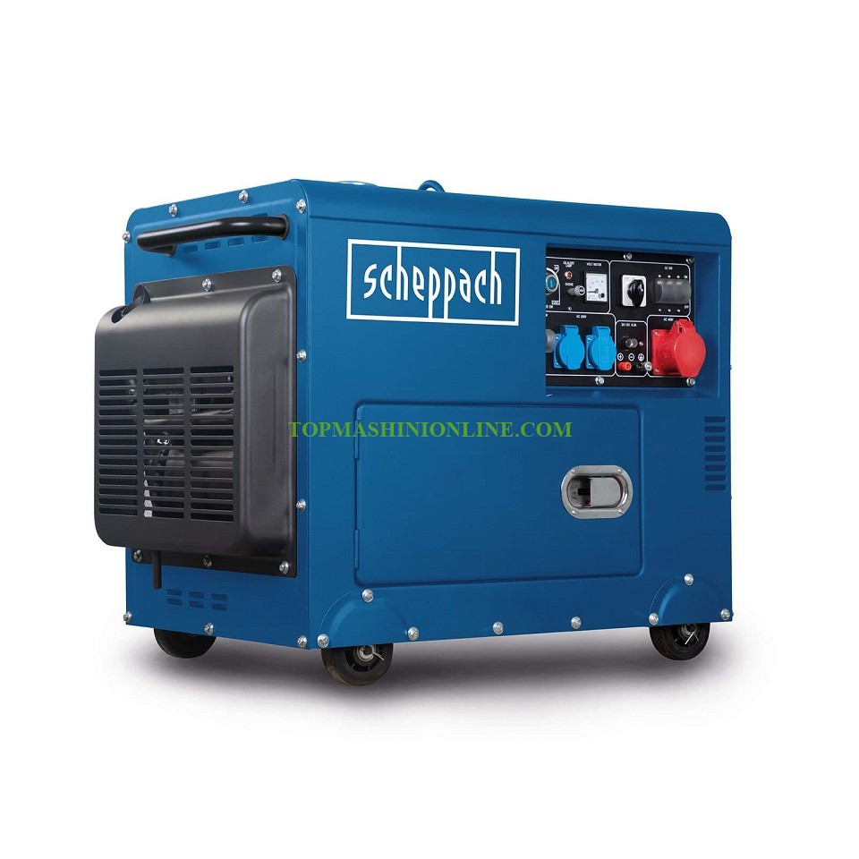 Трифазен дизелов генератор за ток с ел.стартер Scheppach SG5200D 5 kW, 7.7 НР, 418 см³, 230-400 V image