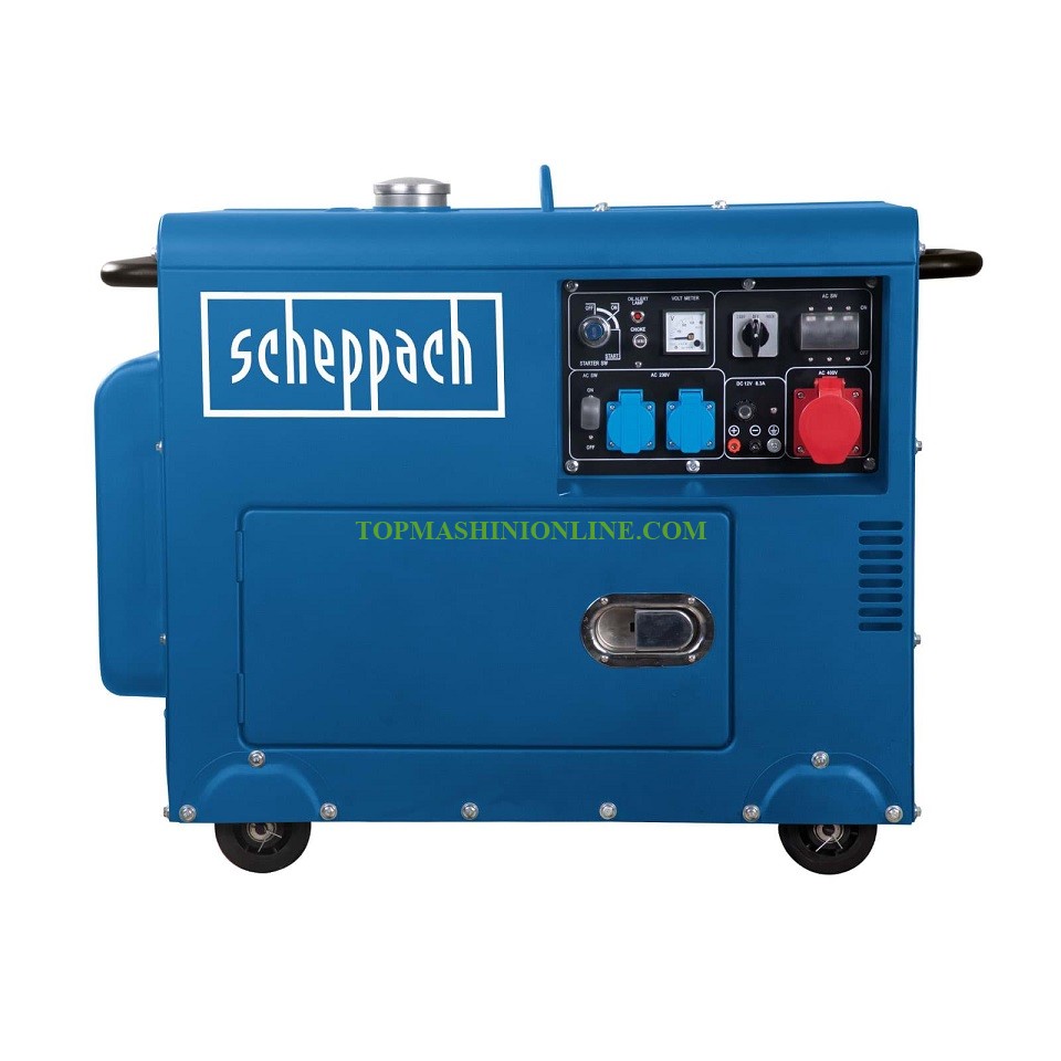 Трифазен дизелов генератор за ток с ел.стартер Scheppach SG5200D 5 kW, 7.7 НР, 418 см³, 230-400 V image