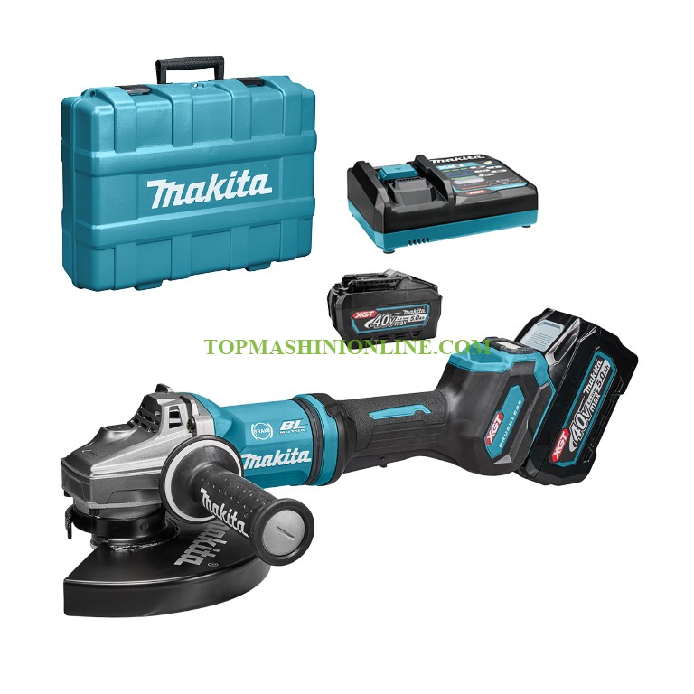 Акумулаторен безчетков ъглошлайф Makita GA038GT201 с 2 батерии 40 V max XGT, 5 Ah Li-Ion, Ø 230 мм, 6600 мин-¹ в куфар image