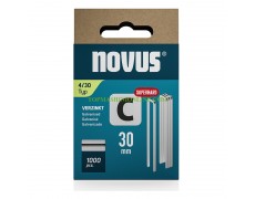 Скоби за такер с дължина 30 мм, дебелина 1.1 мм и широчина 6.1 мм Novus 042-0806 тип C4/30 1000 броя 6.1x1.1x30 мм thumbnail image