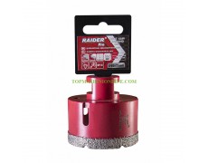 Диамантена боркорона с диаметър Ø 65 мм за ъглошлайф Raider 157850 М14 за пробиване на керамични плочки и гранит thumbnail image