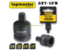 Ударен адаптер за вложки от 3/8 женски към 1/4 мъжки захват Top Master Pro 330644 thumbnail image