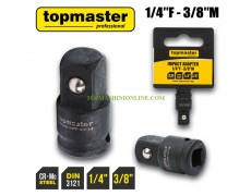 Ударен адаптер за вложки от 1/4 женски към 3/8 мъжки захват Top Master Pro 330642 thumbnail image