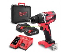 Безчетков акумулаторен винтоверт Milwaukee M18 CBLDD-202C 18 V, 2 Ah, 60 Nm, 1.5-13 мм, M18, 4933464317 thumbnail image
