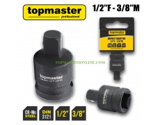 Ударен адаптер за вложки от 1/2 женски към 3/8 мъжки захват Top Master Pro 330643 thumbnail image