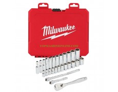 Комплект гедоре тресчотка с вложки 5-15 мм, 1/4" Milwaukee 4932464943 28 броя thumbnail image