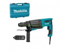 Електрически перфоратор SDS plus Makita HR2670FT 800 W, 3 J в куфар с 2 бързосменяеми патронника thumbnail image