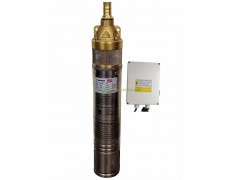 Потопяема сондажна помпа с диаметър 94 мм с контролно табло ELEFANT 4SKM-150 EP 1100 W, 1.5 НР, 41 л/мин, напор 83 м thumbnail image