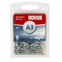 Опаковка алуминиеви попнитове с диаметър 3 мм, дължина 6 мм Novus 045-0028 тип А3 70 броя